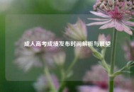 成人高考成绩发布时间解析与展望
